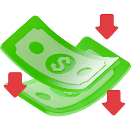 Money Value Weak  3D Icon