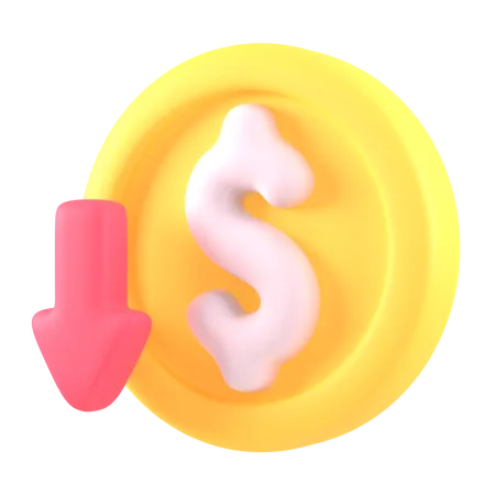 Money Value Weak  3D Icon