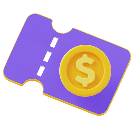 Money Voucher  3D Icon