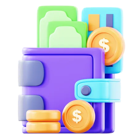 Money Wallet 3 D Icon Illustration 3D Icon