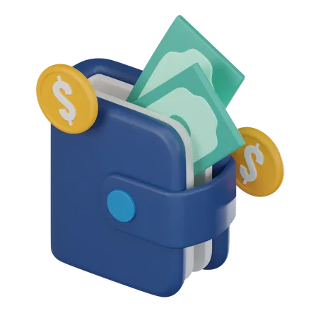 Money Wallet Easy Access To Cash Self Service Banking And Financial Online Ideal For Conveying Concepts Of Financial Inclusion And Financial Management 3 D Render Illustration 3D Icon