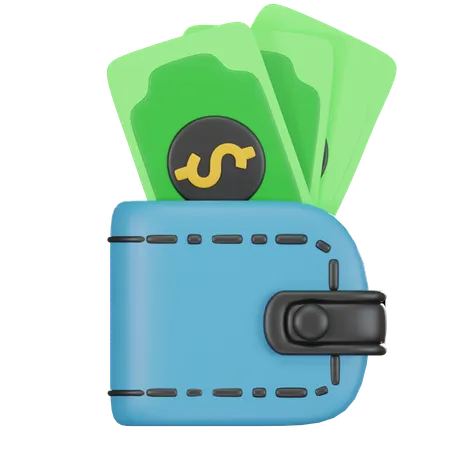 Cash Wallet 3 D Icon 3D Icon