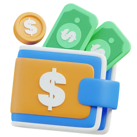 Money Wallet Finance 3D Icon