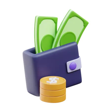 Money Wallet 3 D Icon 3D Icon