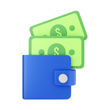 Money Wallet  3D Illustration