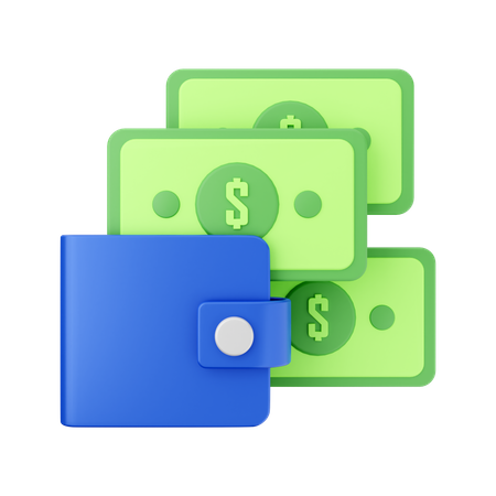 Money Wallet  3D Illustration