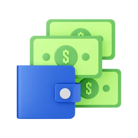 Money Wallet  3D Illustration