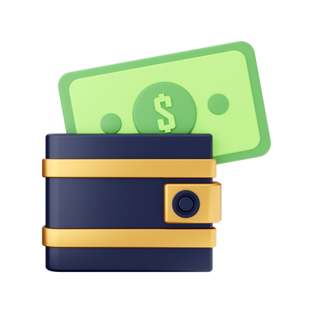 Money Wallet  3D Illustration