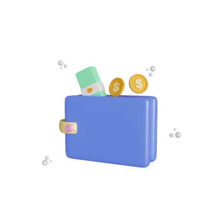 Money Wallet  3D Illustration