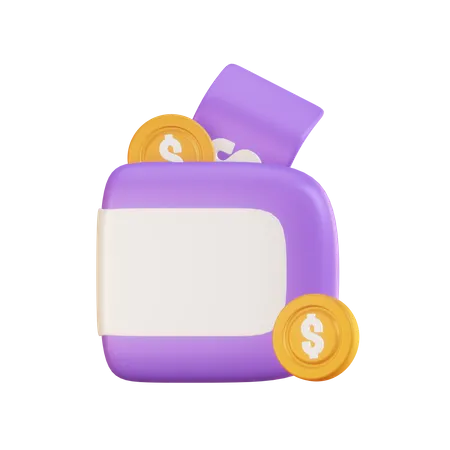 Money Wallet  3D Illustration