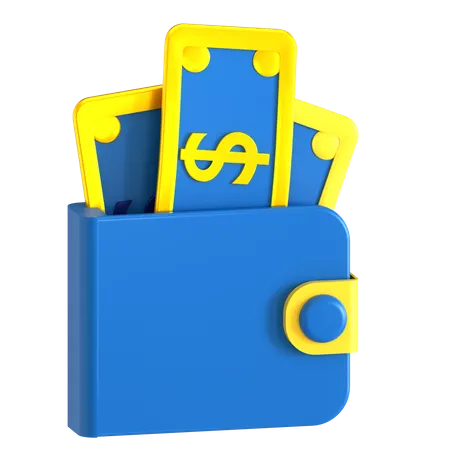 Wallet 3 D Icon Good For Finance Design 3D Icon