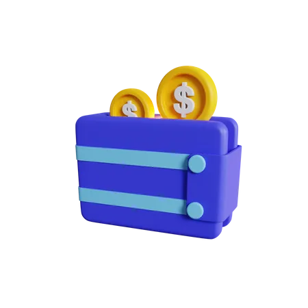 Wallet Containing Usd Money 3D Icon