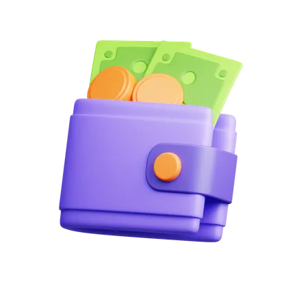 3 D Illustration Of Wallet 3D Icon