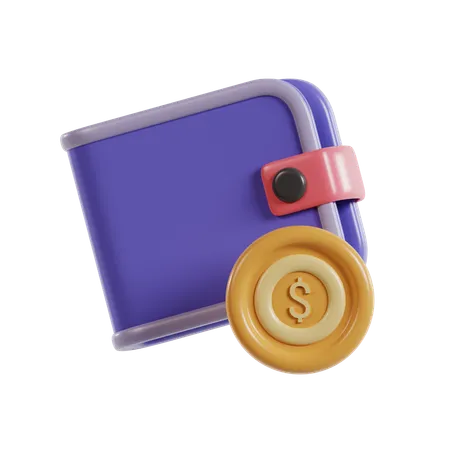3 D Render Wallet And Dollar Coin Icon 3D Icon