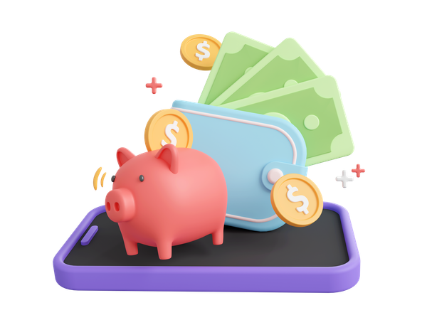 Money wallet online  3D Icon