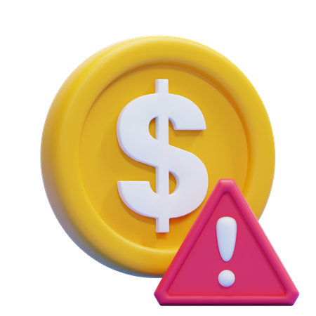 MONEY WARNING  3D Icon