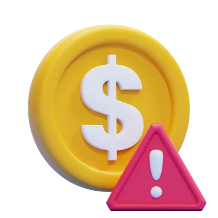 MONEY WARNING  3D Icon