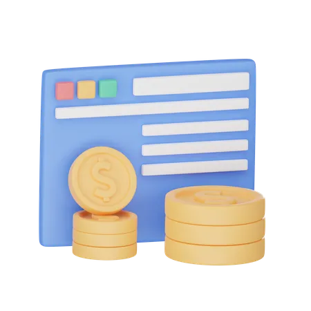 Money Website  3D Icon