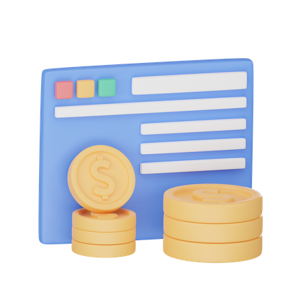 Money Website  3D Icon