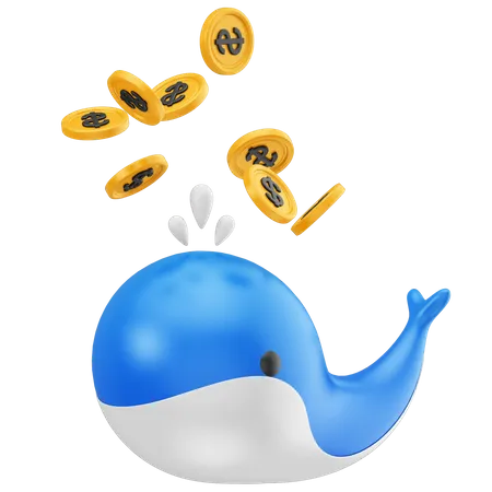 Money Whale  3D Icon