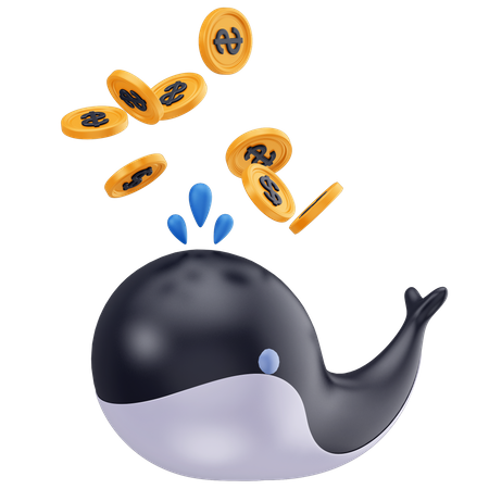 Money Whale  3D Icon