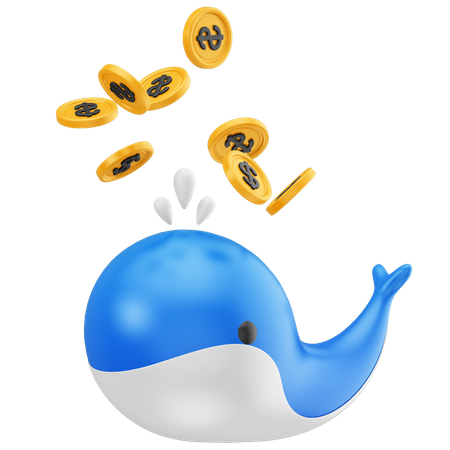 Money Whale  3D Icon