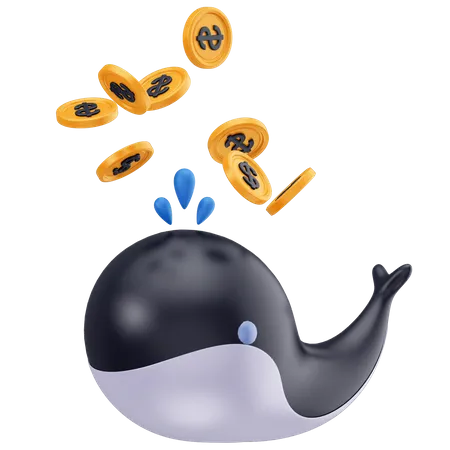 Money Whale  3D Icon
