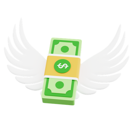 Money Wings  3D Icon