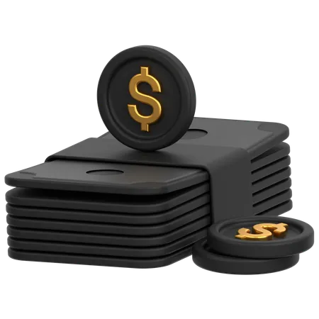 Money With Coin  3D Icon