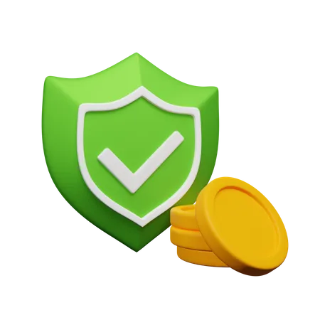 Money With Shield Download This Item Now 3D Icon