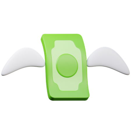Money With Wings  3D Icon