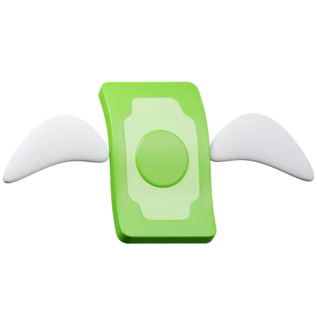 Money With Wings  3D Icon