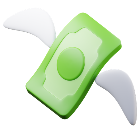 Money With Wings  3D Icon