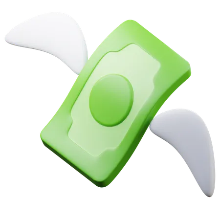 Money With Wings  3D Icon
