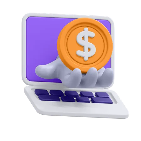 An Icon Of Money Withdrawal In 3 D Format 3D Icon