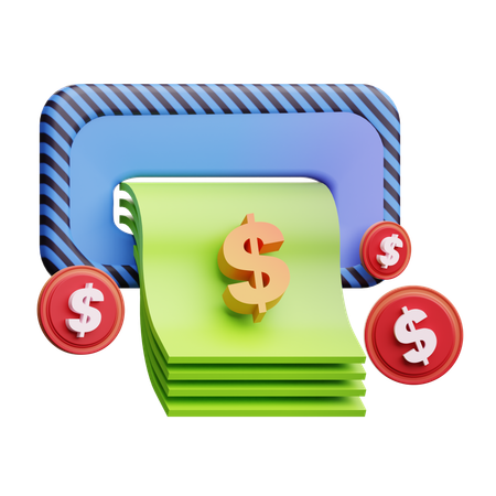 Money Withdrawal  3D Icon