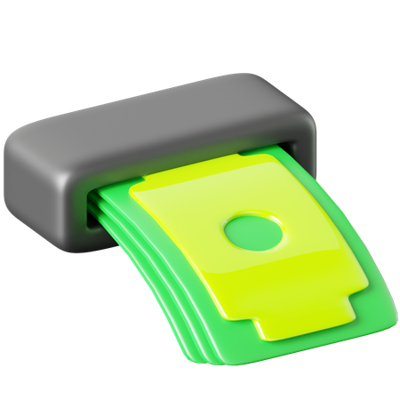 Money Withdrawal  3D Icon