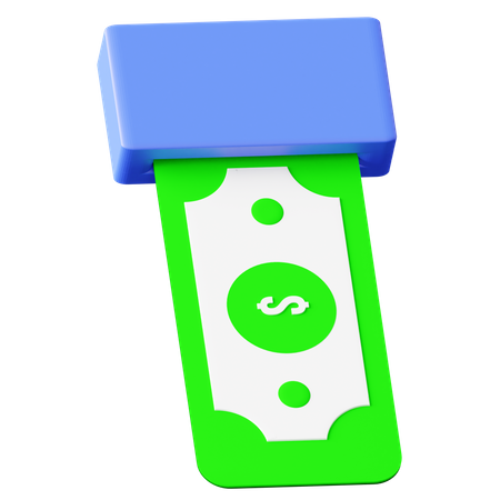 Money Withdrawal  3D Icon