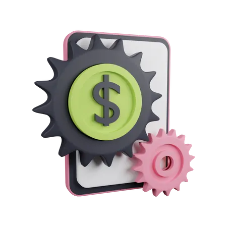 Money Working 3 D Illustration Contains PNG BLEND GLTF And OBJ Files 3D Icon