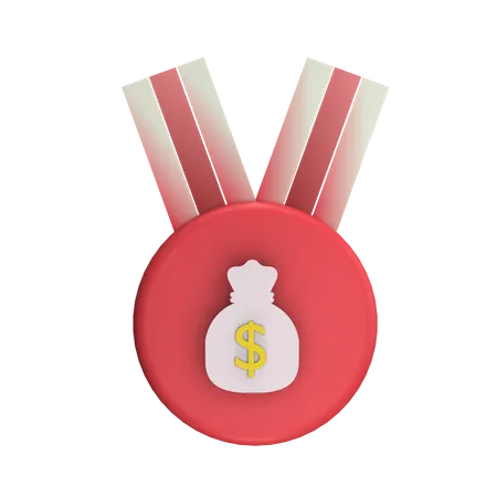 Moneybag Badge  3D Icon