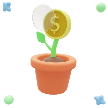 Moneyplant 3D Illustration