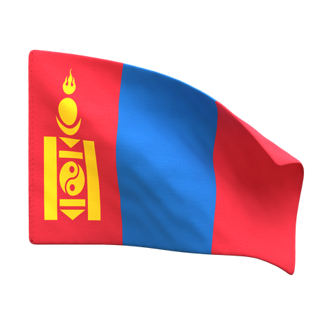 Mongolia Flag  3D Icon