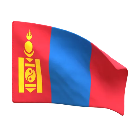 Mongolia Flag  3D Icon