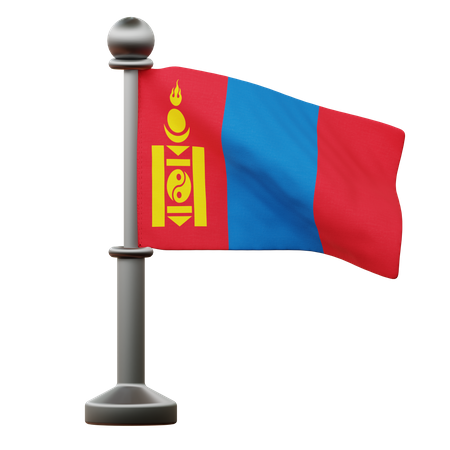 Mongolia Flag  3D Icon