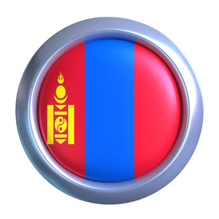 Mongolia Flag Emblem  3D Icon