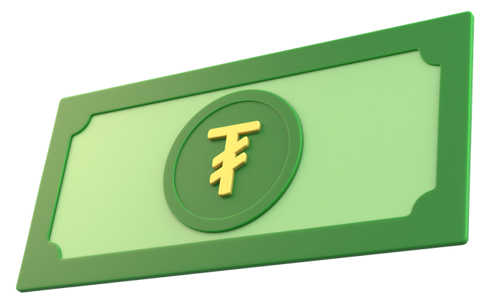 Mongolian Tughrik Money  3D Icon