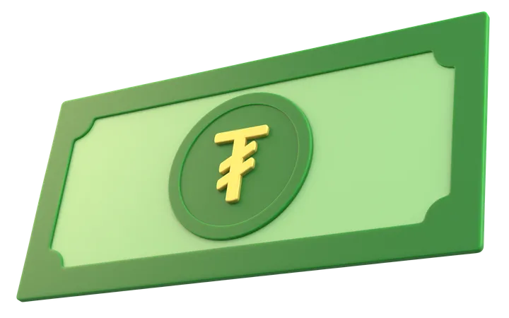 Mongolian Tughrik Money  3D Icon