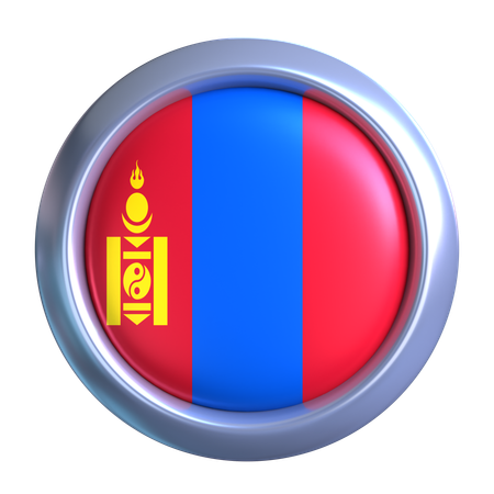Emblème du drapeau de la Mongolie  3D Icon