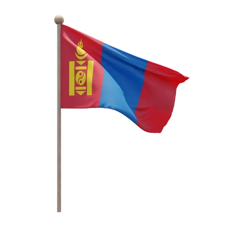 Mât de drapeau de Mongolie  3D Flag