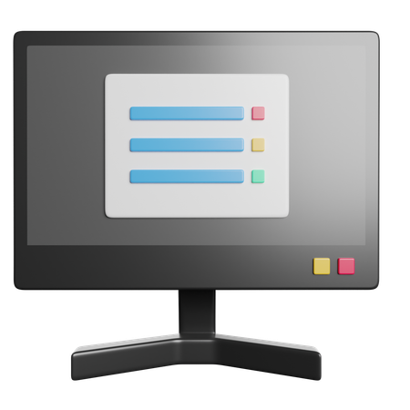 Moniteur  3D Icon